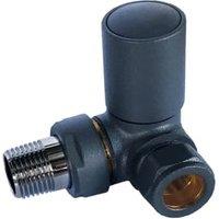 Towelrads Corner Lockshield Radiator Valve - Black