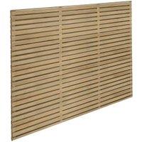 Forest Garden Double Slatted Fence Panel - 1800 x 1500mm - 6 x 5ft - Pack of 5