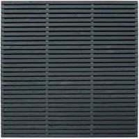 Forest Garden Double Slatted Grey Fence Panel - 1800 x 1800mm - 6 x 6ft - Pack of 5