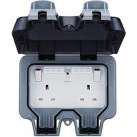 BG Outdoor Double Switched Socket with Wi-Fi Extender