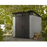 Keter Artisan Grey Double Door Outdoor Pent Garden Storage Shed - 7 x 7ft