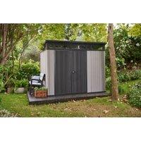 Keter Artisan Grey Double Door Outdoor Pent Garden Storage Shed - 7 x 9ft