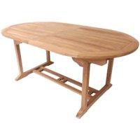 Charles Bentley 6-8 Seater Teak Extendable Wooden Oval Garden Table