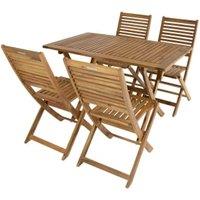 Charles Bentley FSC Acacia 4 Seater Wooden Rectangle Garden Dining Set