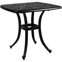 Charles Bentley Cast Aluminium Small Garden Side Table - Black