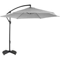 Charles Bentley Hanging Cantilever Garden Parasol - Light Grey