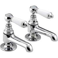 Bristan Renaissance Pair of Chrome Lever Basin Taps