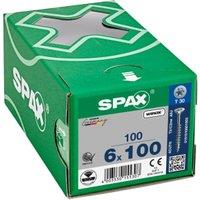Spax Tx Countersunk Wirox Screws - 6x100mm - Pack Of 100