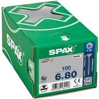 Spax Tx Countersunk Wirox Screws - 6x80mm Pack Of 100