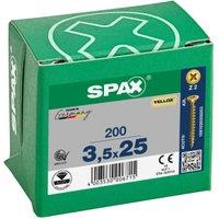 Spax Pz Countersunk Yellox Screws - 3.5x25mm Pack Of 200