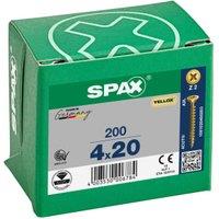 Spax Pz Countersunk Yellox Screws - 4x20mm - Pack Of 200
