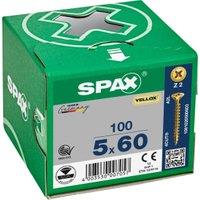 Spax Pz Countersunk Yellox Screws - 5x60mm Pack Of 100