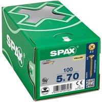 Spax Pz Countersunk Yellox Screws - 5x70mm Pack Of 100