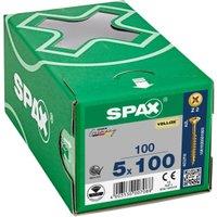 Spax Pz Countersunk Yellox Screws - 5x100mm Pack Of 100