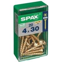 Spax Pz Countersunk Yellox Screws - 4x30mm Pack Of 20