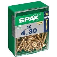 Spax Pz Countersunk Yellox Screws - 4x30mm Pack Of 50