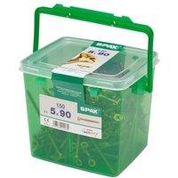 Spax Pz Countersunk Yellox Screws Bulk Tub - 5x90mm Pack Of 150