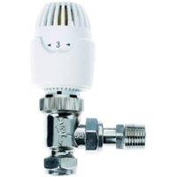 Drayton RT212 White Angled Thermostatic Radiator Valve - 15mm