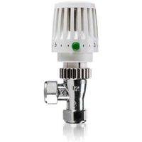 Honeywell Valencia VT117-15A White Classic Thermostatic Radiator Valve Angled Body - 15mm