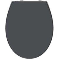 Wickes Thermoplastic Plastic Soft Close Toilet Seat - Grey