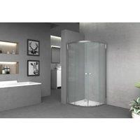 Vision 6mm Chrome Offset Quadrant Framed Shower Enclosure - 1200 x 800mm