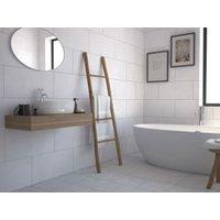 Wickes York White Ceramic Wall & Floor Tile - 600 x 300mm