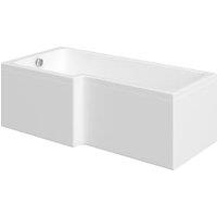 Wickes Veroli L-Shaped Reinforced Left Hand Shower Bath - 1700 x 850mm