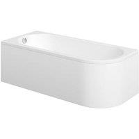 Wickes Ellipse Left Hand Acrylic Shower Bath - 1700 x 750mm