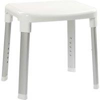 Croydex Adjustable Large Chrome & White Shower Stool 425 x 420mm
