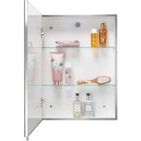 Croydex Finchley Single Door Silver Bathroom Cabinet - 670 x 400mm