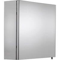 Croydex Finchley Large Single Door Silver Bathroom Cabinet - 670 x 500mm