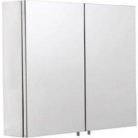 Croydex Finchley Double Door Silver Bathroom Cabinet - 670 x 600mm