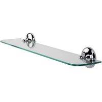 Croydex Flexi-Fix Grosvenor Bathroom Glass Shelf - Chrome