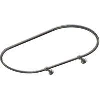 Croydex Wall Mounted Roll Top Bath Shower Curtain Rail - Chrome