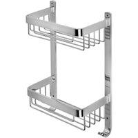Croydex Large 2 Tier Bathroom Storage Basket - Chrome