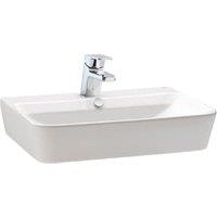 Wickes Emma 1 Tap Hole Wall Hung Square Bathroom Basin - 600mm