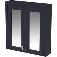 Wickes Hayman Indigo Blue Traditional Mirror Cabinet - 700 x 650mm