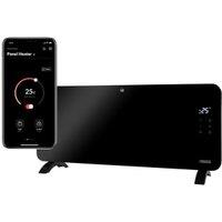Princess Smart 2000W Glass Panel Heater - Black