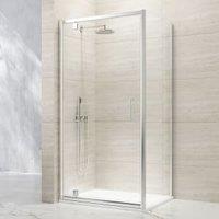 Nexa By MERLYN 8mm Chrome Framed Pivot Shower Door Only - 800mm