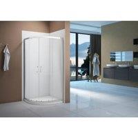 Nexa By MERLYN 6mm Chrome Quadrant Double Sliding Door Shower Enclosure - 900 x 900mm