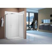 Nexa By Merlyn 6mm Chrome Offset Quadrant Double Sliding Door Shower Enclosure - 1200 x 900mm