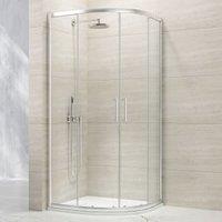 Nexa By Merlyn 8mm Chrome Quadrant Single Sliding Door Shower Enclosure - 900 x 900mm