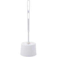 Croydex Plastic Toilet Brush & Holder - White