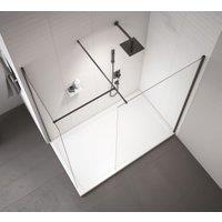 Nexa By Merlyn 8mm Black Frameless Wet Room Shower Screen Only - 2015 x 1000mm