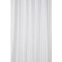 Croydex Woven Stripe Bathroom Shower Curtain - White