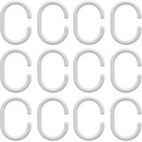 Croydex C-Shaped Shower Curtain Rings - White