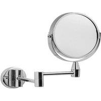 Croydex Small Round Magnifying Bathroom Mirror - Silver