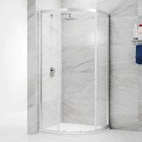Nexa By MERLYN 6mm Chrome Offset Quadrant Single Sliding Door Shower Enclosure - 1000 x 800mm