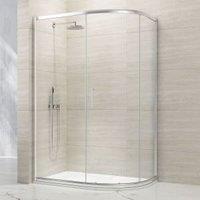 Nexa By Merlyn 8mm Chrome Offset Quadrant Single Sliding Door Shower Enclosure - 1200 x 800mm