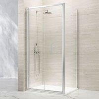 Nexa By MERLYN 6mm Chrome Framed Bi-Fold Shower Door Only - 900mm